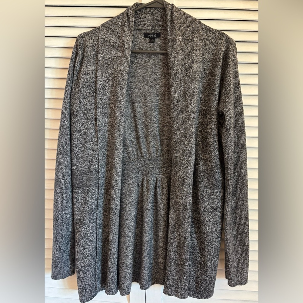 Apt 9 Womens Small Gray Marled Open Front Cardigan Sweater